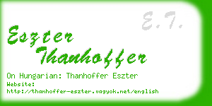 eszter thanhoffer business card